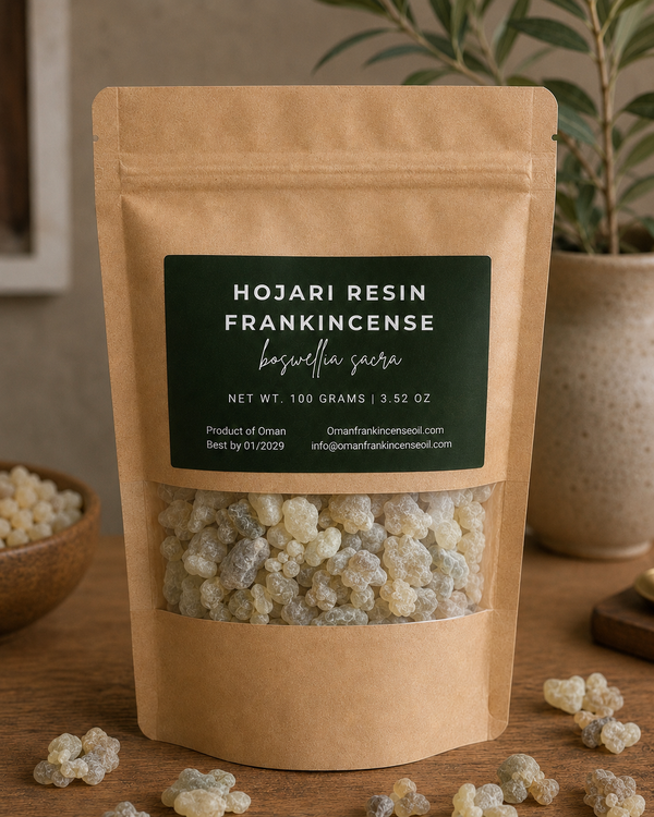 Premium Omani Hojari Frankincense Resin 100g – Boswellia Sacra