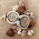 Jar of Frankincense & Myrrh Sacred Salve handcrafted with Premium Omani Hojari frankincense, myrrh, and nourishing natural ingredients for daily skin care.