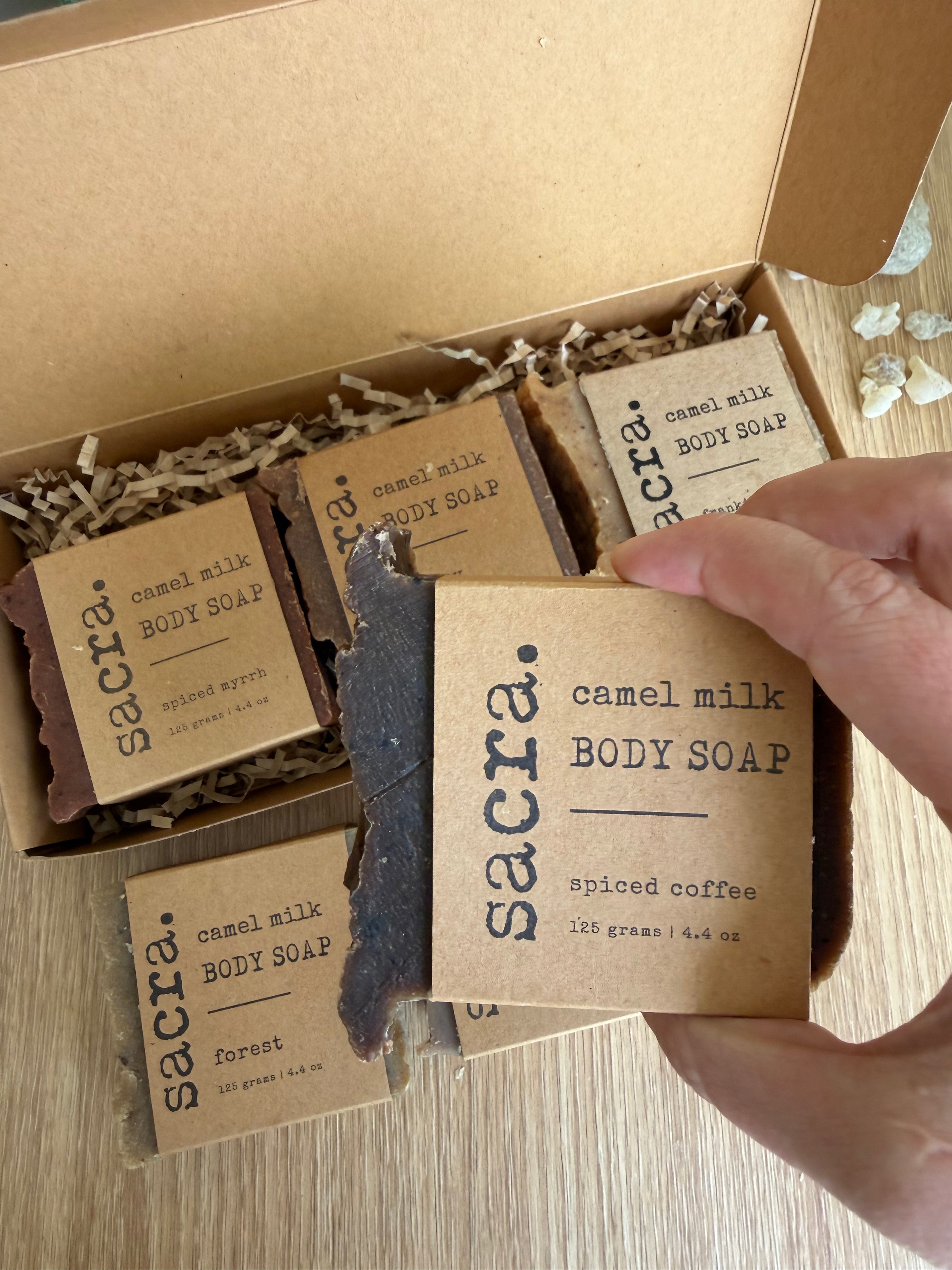 6 Camel's Milk Soap Bundle + Soap Rack