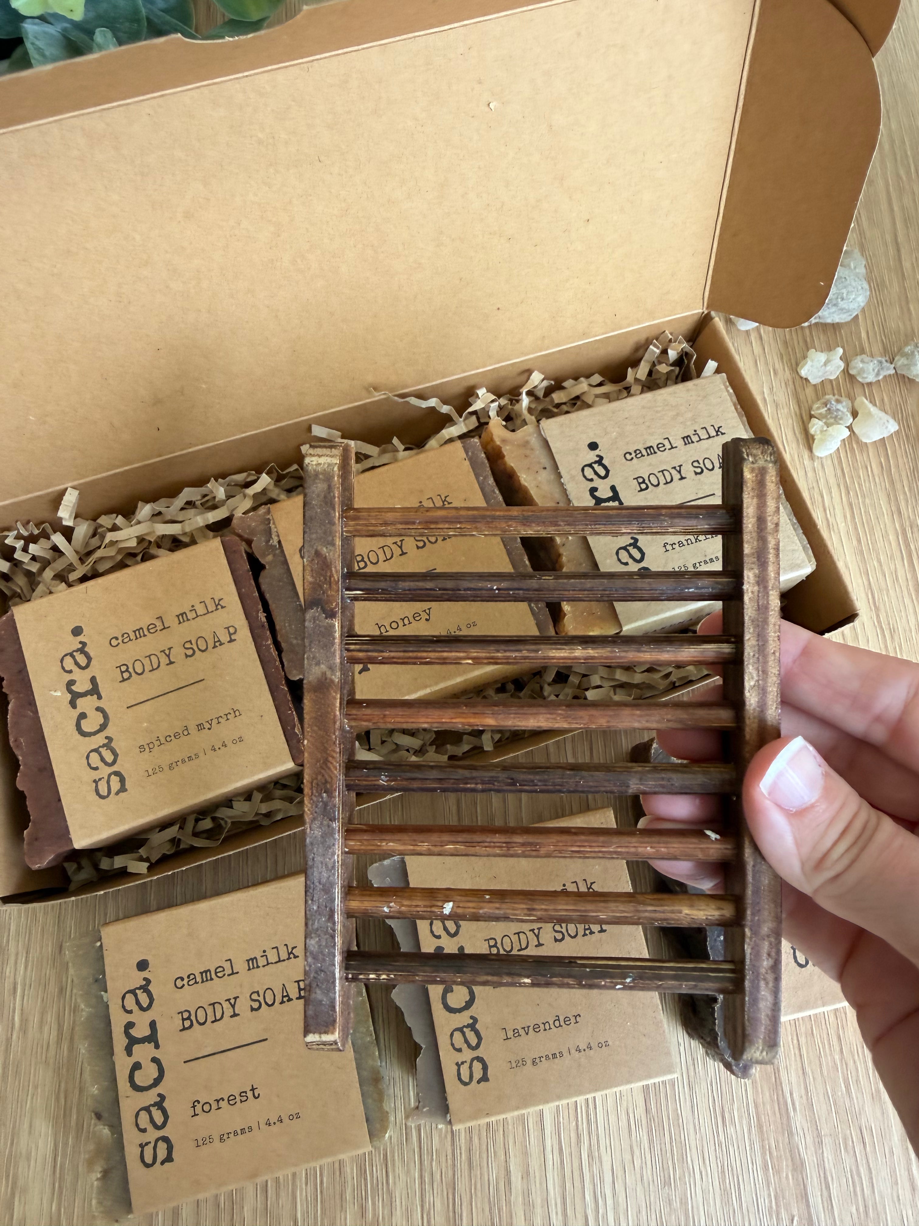 6 Camel's Milk Soap Bundle + Soap Rack
